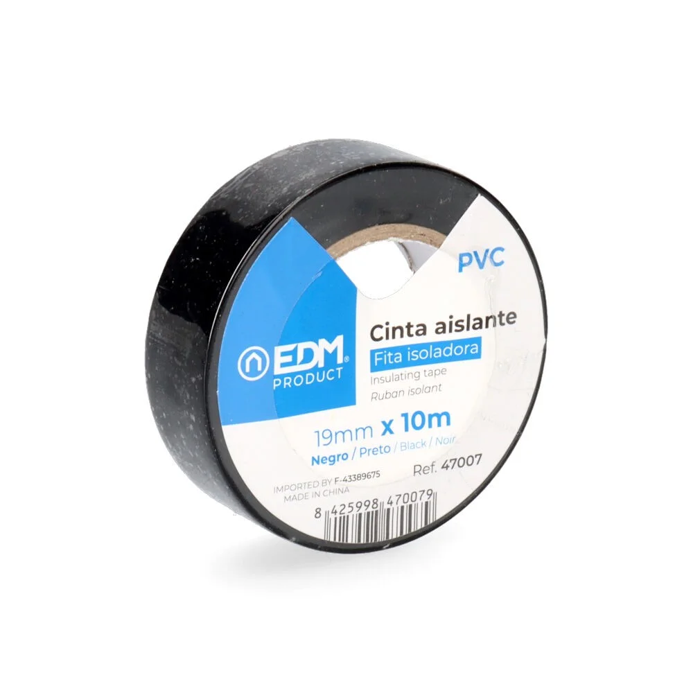 Cinta aislante 10m x 19mm * negra LEXMAN